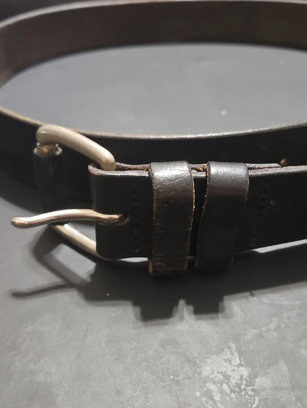 L.L. Bean Cowhide Black Leather Belt - Made in England Size 42